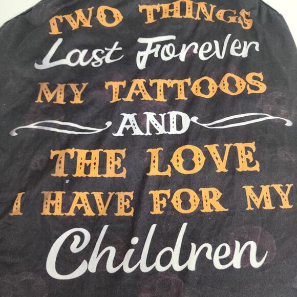 Forever Tattoos & Children Dual Skull Criss-Cross Straps Tank Top Women's Size L - Picture 4 of 7